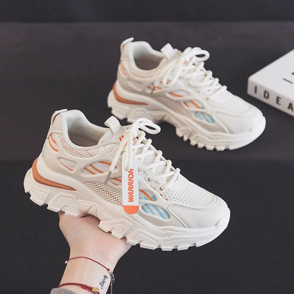 Fashionable Men And Women 2024 Spring And Summer New Mesh Breathable Versatile Thick Sole Hot Casual Sports Couple Shoes New