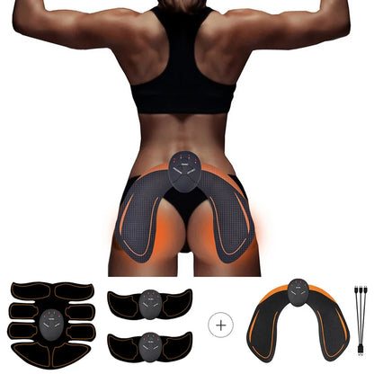 Wireless EMS Abdominal Muscle Stimulator Buttock Hip Trainer Waist Arm Leg Body Smart Slimming Massager Unisex Fitness Equiment