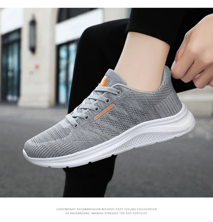 Oulylan New Trendy Casual Men Sports Shoes Summer Lightweight Breathable Mesh Sneakers Outdoor Anti-slip Women Running Footwear