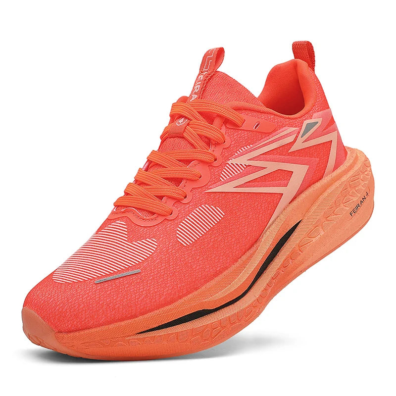 Men's and women's full-length carbon board racing shoes, summer youth running ultra light shock-absorbing sports shoes