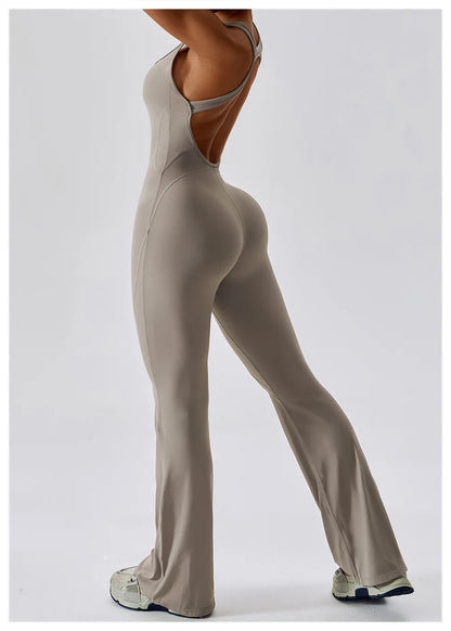 Women Sports Jumpsuit Naked Feeling Gym Set Women Training Yoga Suit Sportswear Fitness Rompers Stretch Female Workout Bodysuits