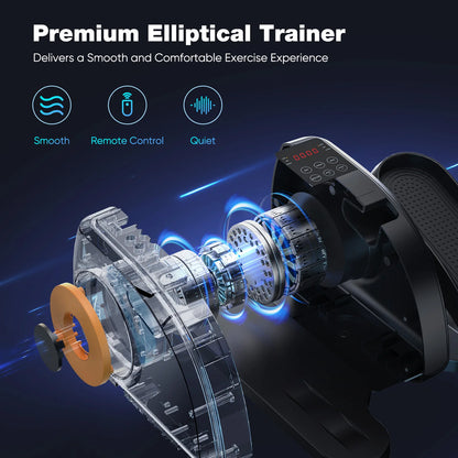 Electric Pedal Exerciser with Adjustable Speed & LED Display Under-Desk Elliptical Machine Home Office Sport Equipment Fitness