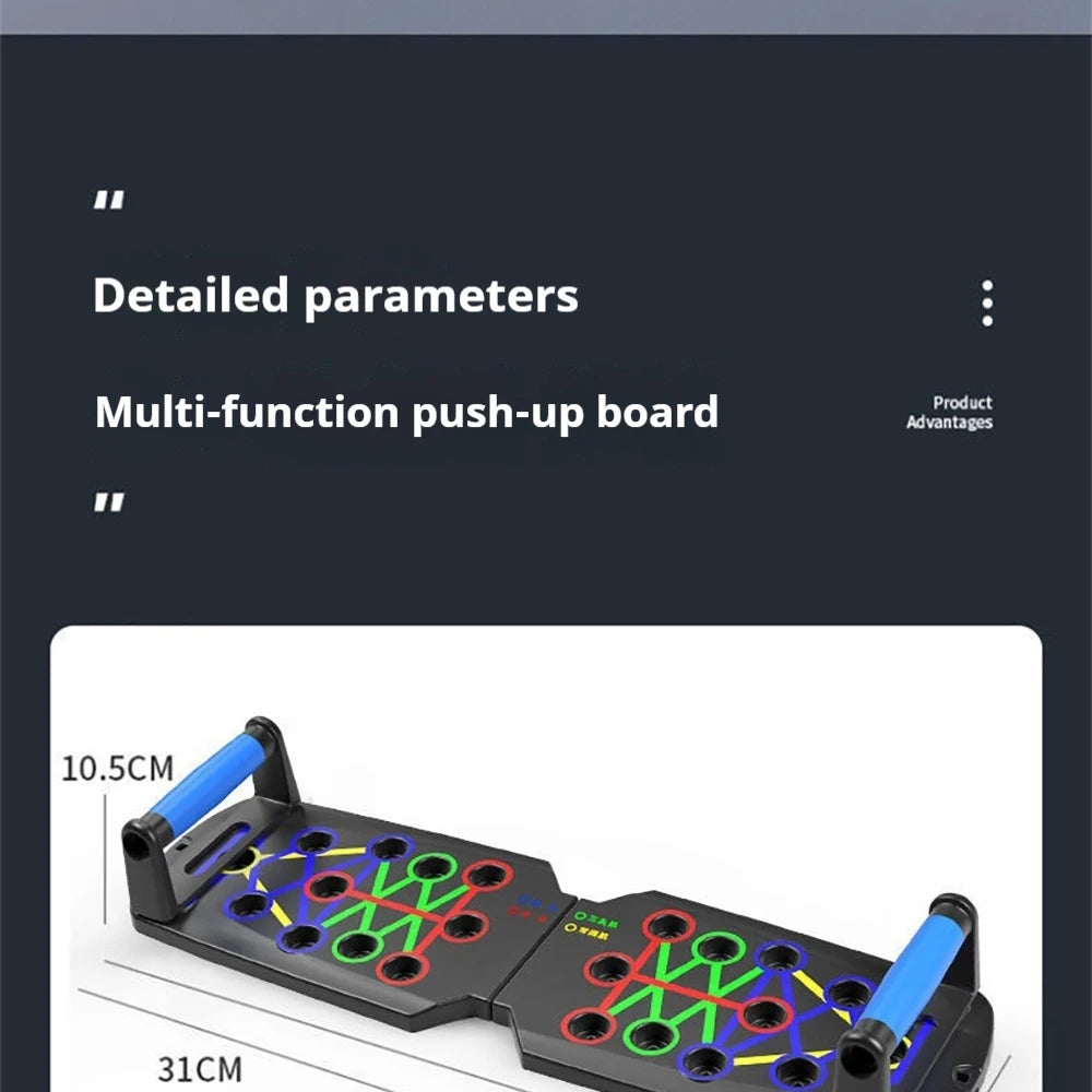 Foldable Multi-Functional Push Up Board Chest  Abs Training Equipment Portable Home Gym Fitness Tool for Men Core Workout