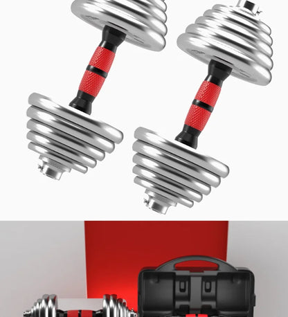 Electroplated dumbbell fitness adjustable dumbbell suit for men and women home exercise equipment.