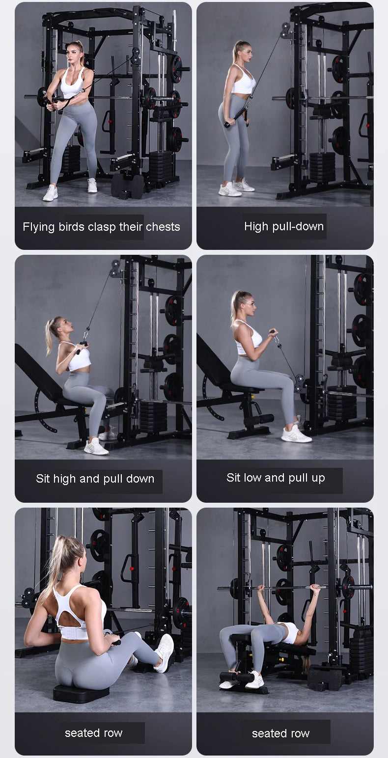 Smith Machine Comprehensive Training , Commercial Fitness Equipment, Squat and Push, Multi-functional Integrated Gantry