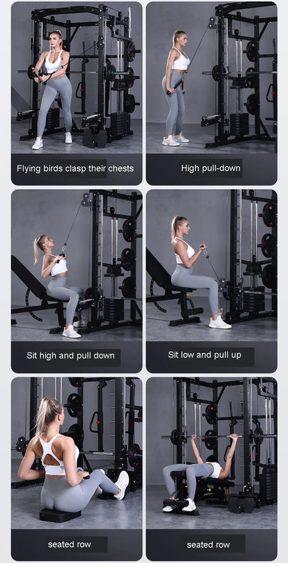 Smith Machine Comprehensive Training , Commercial Fitness Equipment, Squat and Push, Multi-functional Integrated Gantry