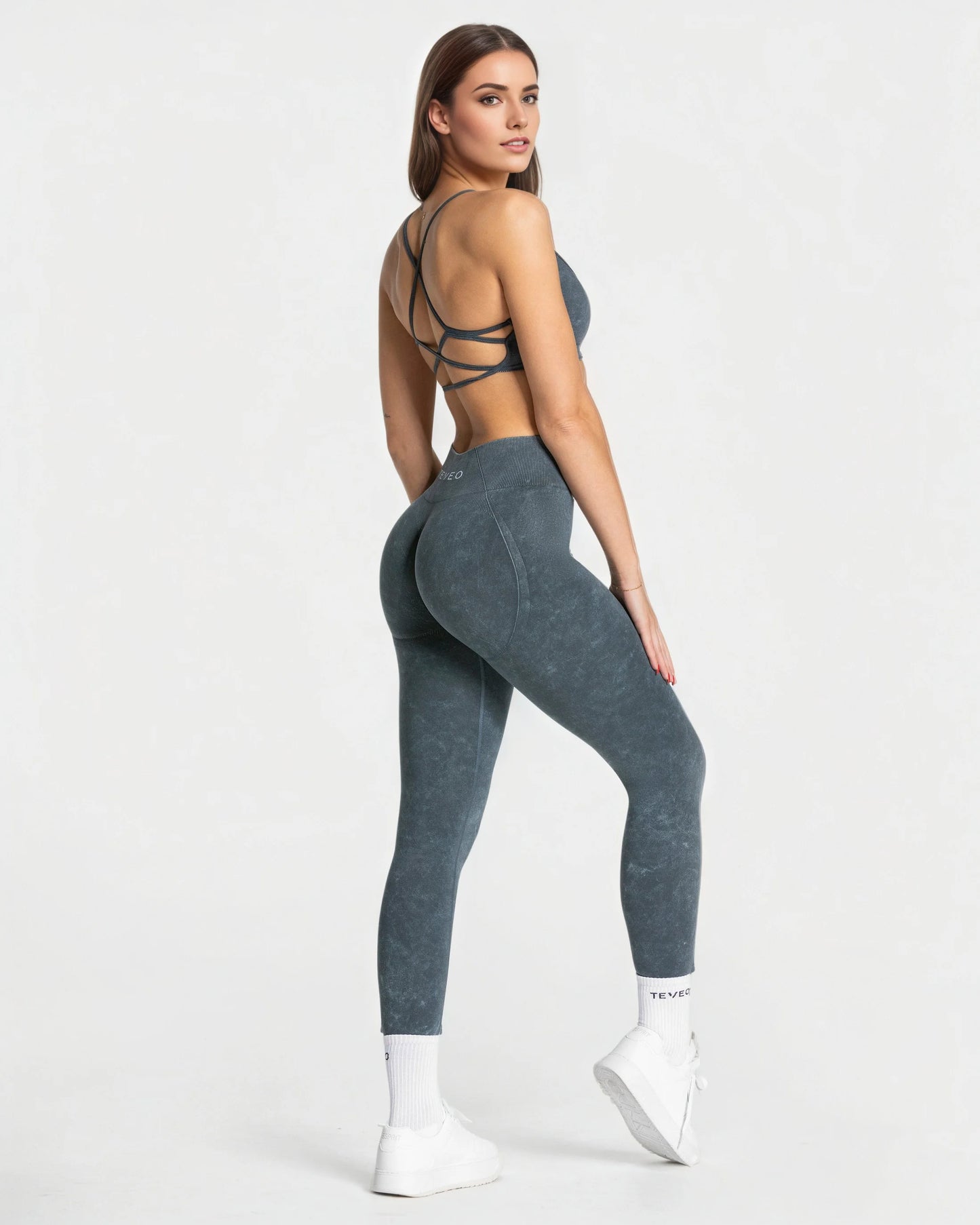 TEVEO Seamless Acid Covert Scrunch Leggings  Women Soft Workout Tights Fitness Outfits Yoga Pants High Waisted Gym Wear Tights