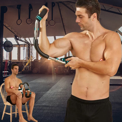 Twister Arm Exerciser with Foam Handle Adjustable Spring Workout Bar Forearm Triceps Chest Expander Portable Fitness Equipment