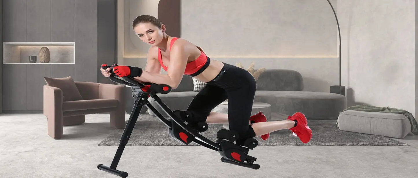 Ab Machine Whole Body Workout for Home Gym,Foldable Abdominal Exercise Fitness Equipment for Women