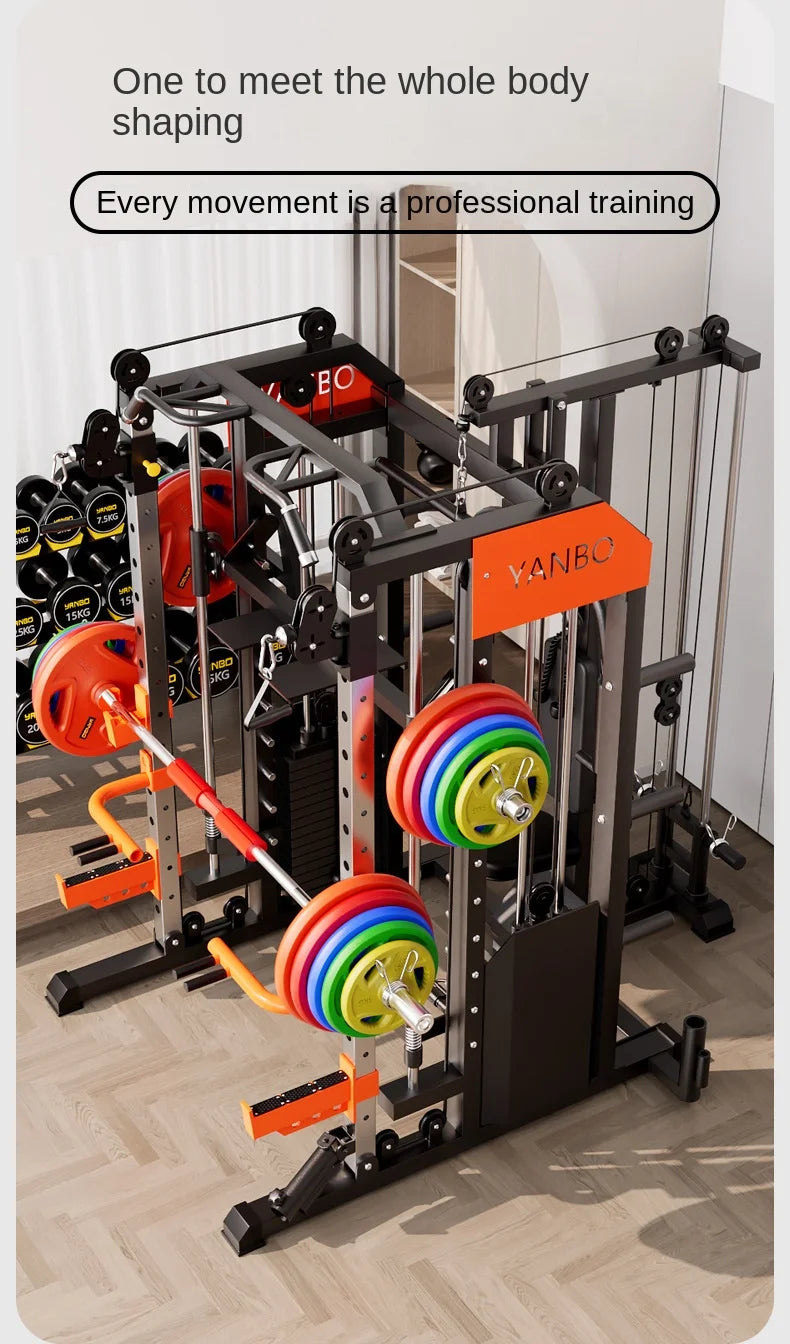 Longmen Frame Equipment, Home Smith Machine, Squat Bench, Multi-functional Fitness Equipment, Comprehensive Training Device