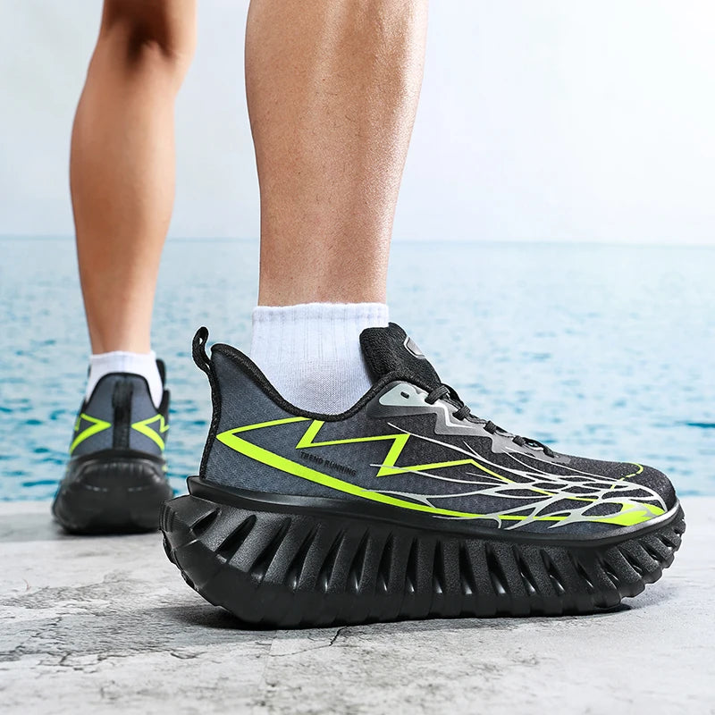 High-quality Chunky Running Shoes Women Men Light Comfy Outdoor Jogging Summer Mesh Breathable Trekking Shoes Versatile Sneakers