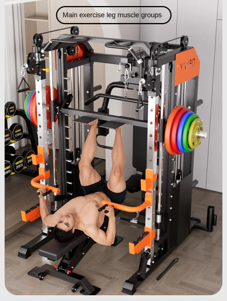 Longmen Frame Equipment, Home Smith Machine, Squat Bench, Multi-functional Fitness Equipment, Comprehensive Training Device