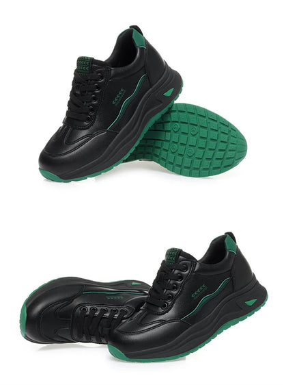 Platform Sports Shoe for Women Autumn 2024 Height Increase Casual Shoes Lace Up Tennis Shoe Water Proof Anti-slip Comfort