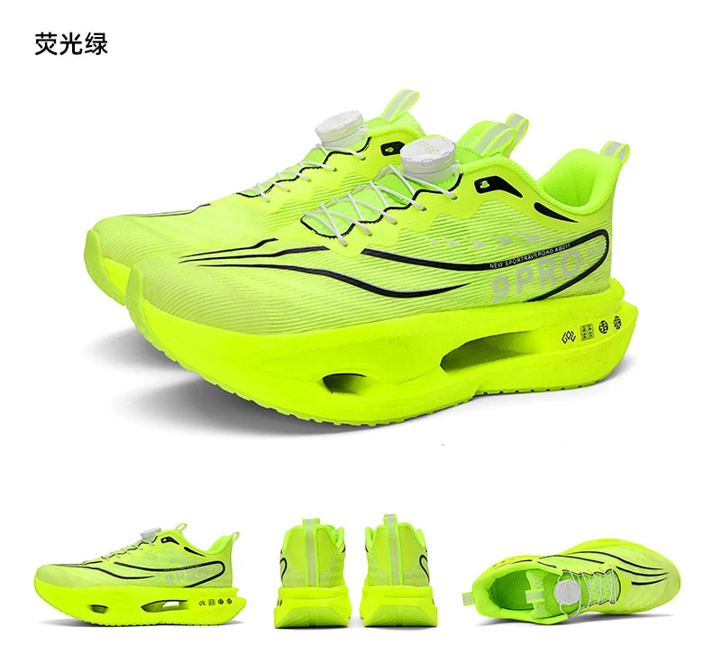 Speciality Carbon Plate Sports Running Shoes Marathon Air Cushion Men Breathable Lightweight Women Comfortable Nonskid Sneakers