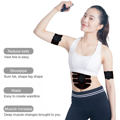 Wireless EMS Abdominal Muscle Stimulator Buttock Hip Trainer Waist Arm Leg Body Smart Slimming Massager Unisex Fitness Equiment
