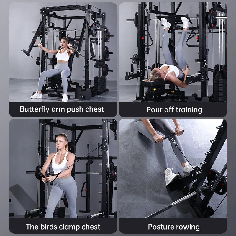 Smith Machine Comprehensive Training , Commercial Fitness Equipment, Squat and Push, Multi-functional Integrated Gantry