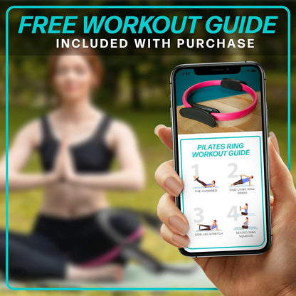 Transform your fitness routine with this premium high-quality magic 12" dual grip Pilates ring for ultimate toning results. Revo