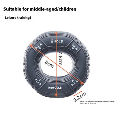 Octagonal Grip Ring 3-Level Resistance Silicone Hand Exerciser for Arm Strength Training Home Gym Fitness Equipment