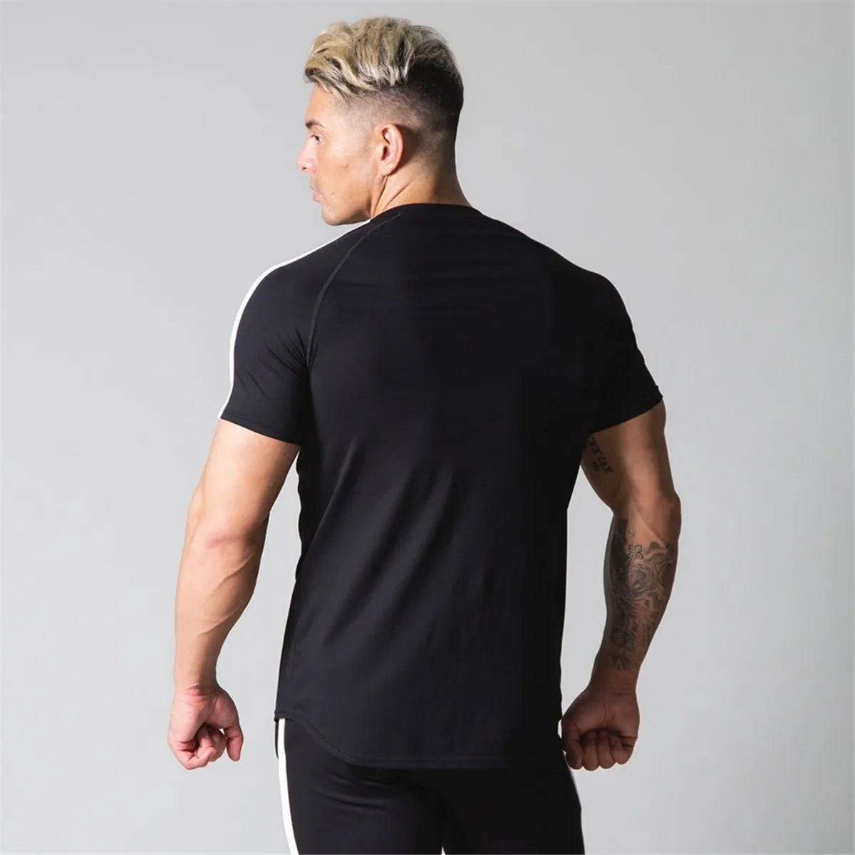 Red Men’s Gym T-Shirt – Short Sleeve, Cotton